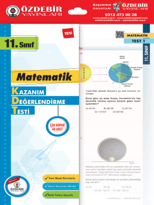 11. Sınıf Matematik Kazanım Değerlendirme Testi