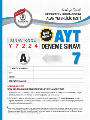 T.G. AYT 7.DENEME SINAVI - A
