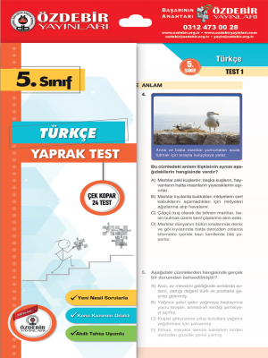 5. Sınıf Türkçe Yaprak Test