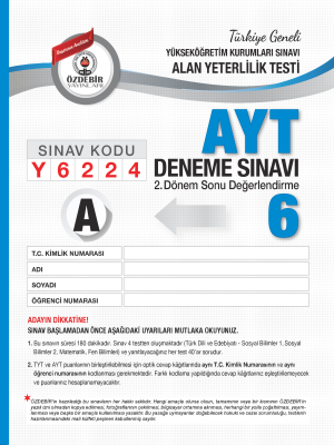 T.G. AYT 6.DENEME SINAVI - A