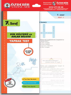 7. Sınıf Din Kültürü Yaprak Test