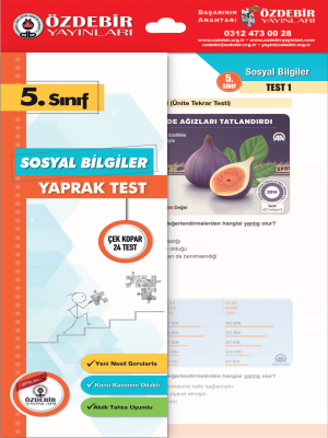 5. Sınıf Sosyal Bilgiler Yaprak Test