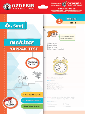 6. Sınıf İngilizce Yaprak Test