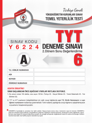 T.G. TYT 6.DENEME SINAVI - A