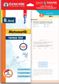 8. Sınıf Matematik Yaprak Test