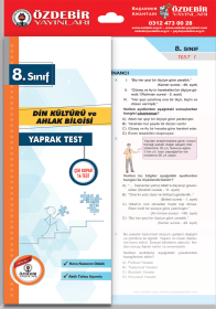8. Sınıf Din Kültürü Yaprak Test